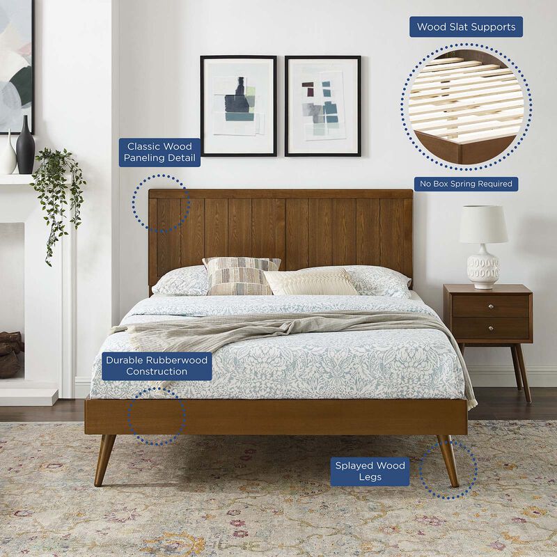 Modway - Alana Full Wood Platform Bed With Splayed Legs image number 9