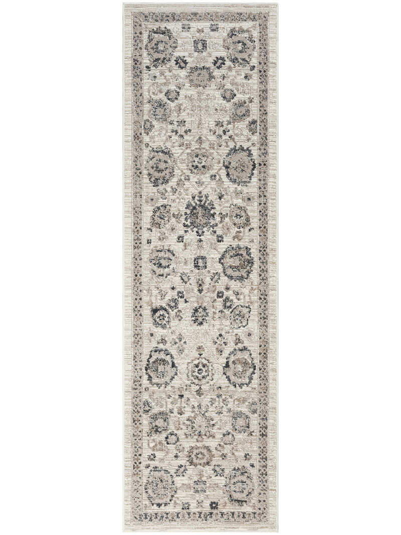 Eco Cycle ECY02 Ivory/Multicolor 2'2" x 7'6 Rug
