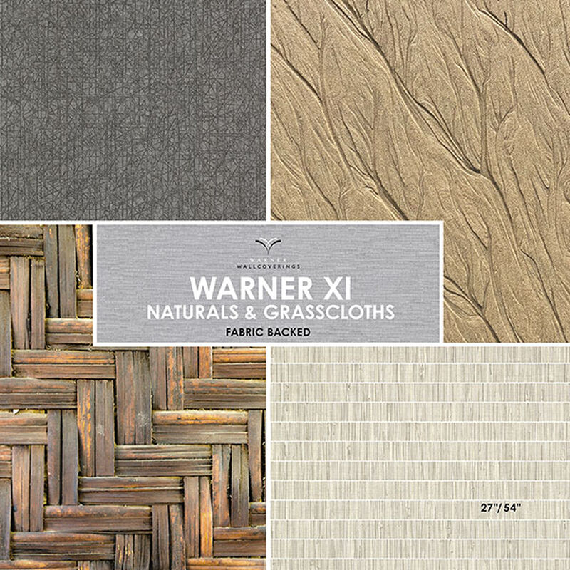 Bondi Light Grey Grasscloth Texture Wallpaper image number 3