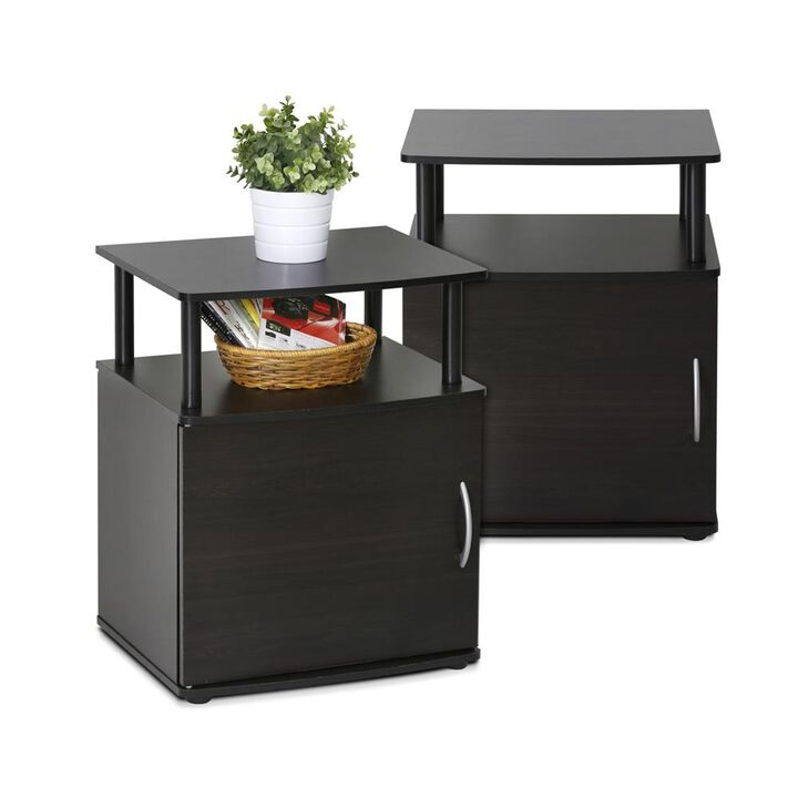 JAYA Utility Design End Table, Set of Two