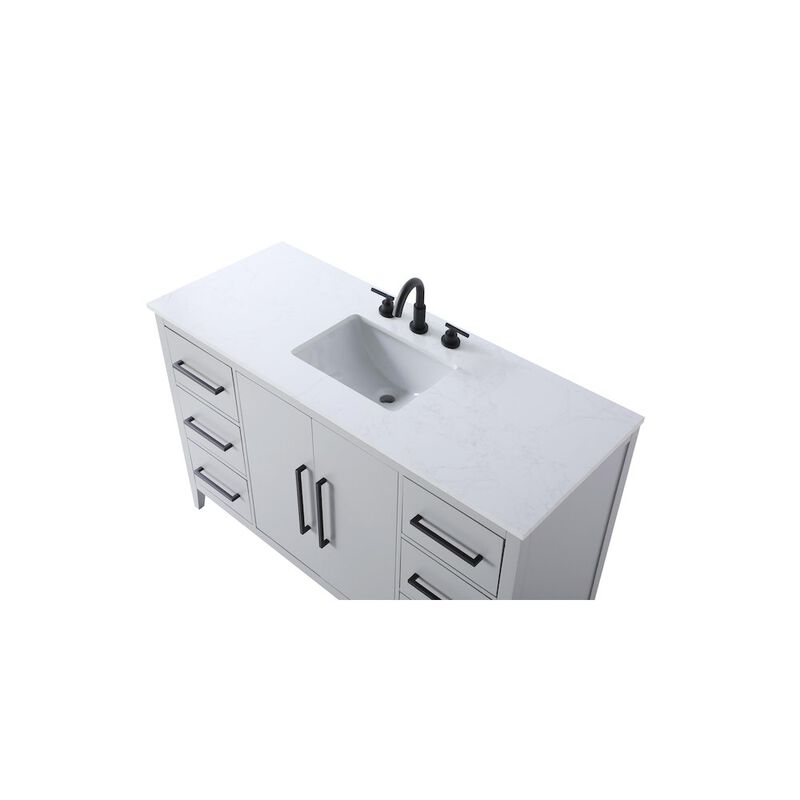 Elegant Kitchen and Bath 54 Inch Single Bathroom Vanity In Grey