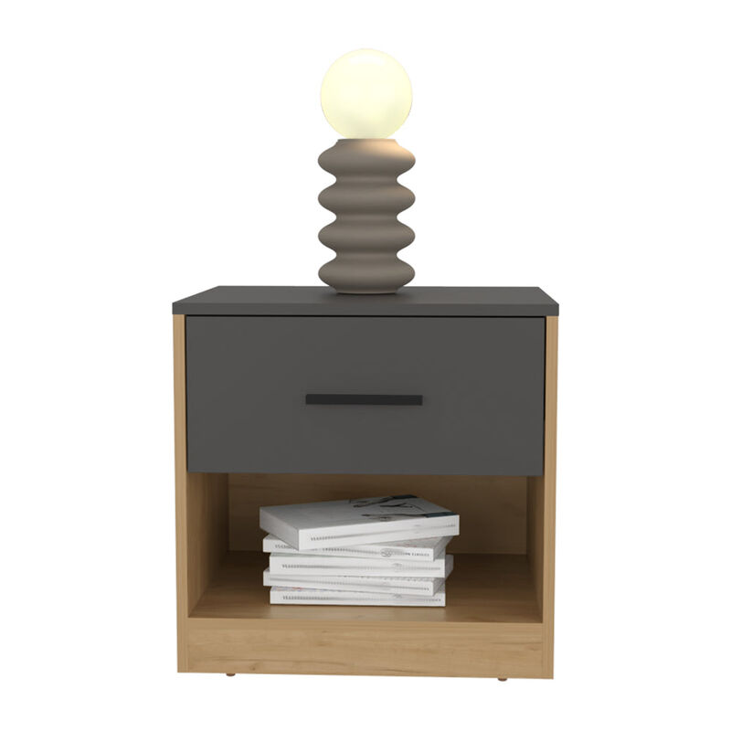 Kemp Mill Nightstand, Matt Grey/Macadamia