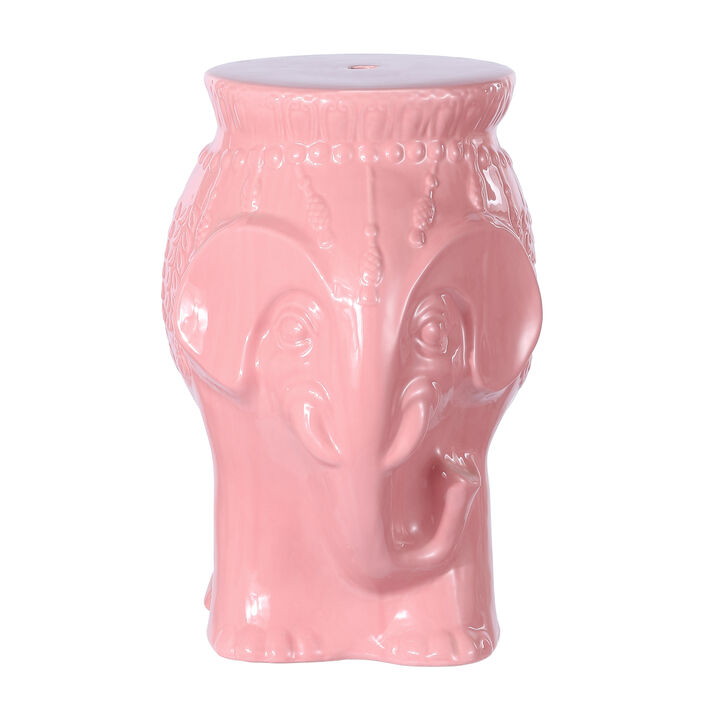 Orla Modern Bohemian Elephant Ceramic Garden Stool