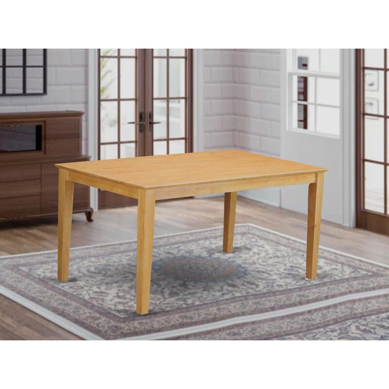 Capri Rectangular Dining Table 36"x60" with Solid Wood Top In Cappuccino Finish