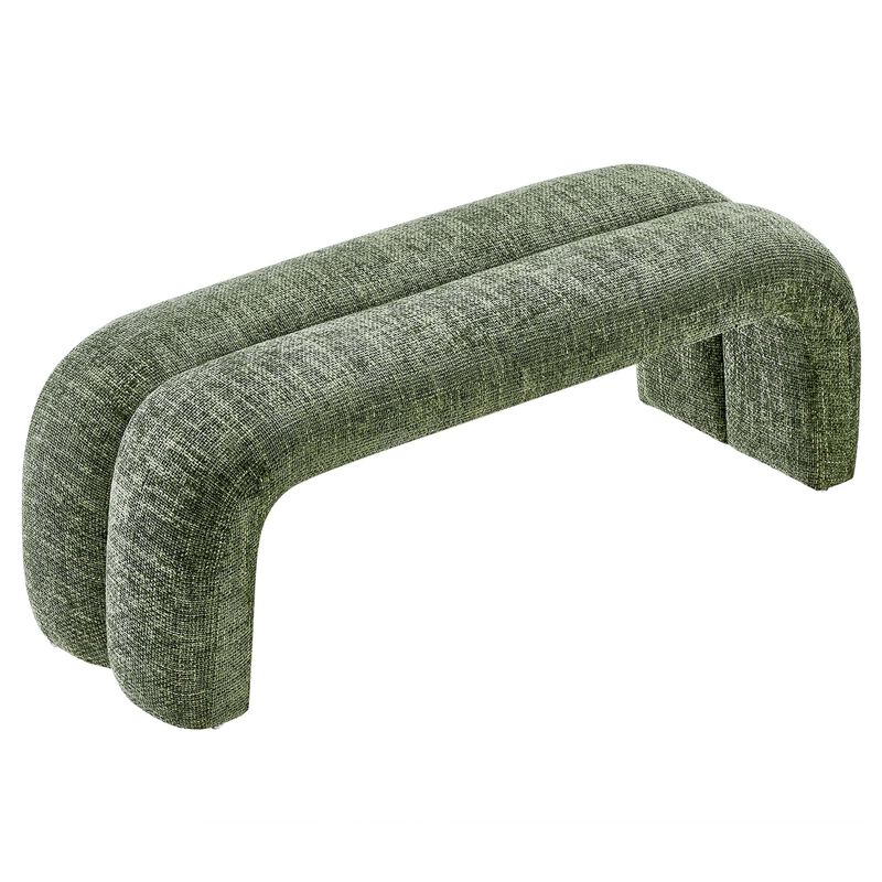Modway EEI-6769-FRO Dax 50.5" Chenille Upholstered Accent Bench, Frost image number 5