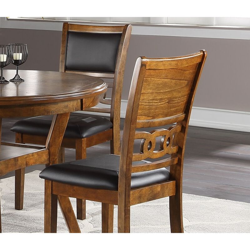 Streamdale Walnut Finish Dining Chairs Set of 2 image number 6