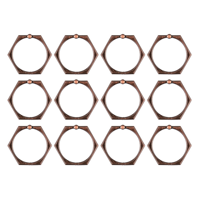 Rust-Proof Hexagon-Shaped Shower Curtain Hooks with Clasp Closure, Set of 12 image number 4