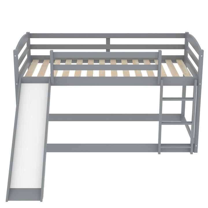 Merax Twin over Twin Bunk Bed with Convertible Slide and Ladder