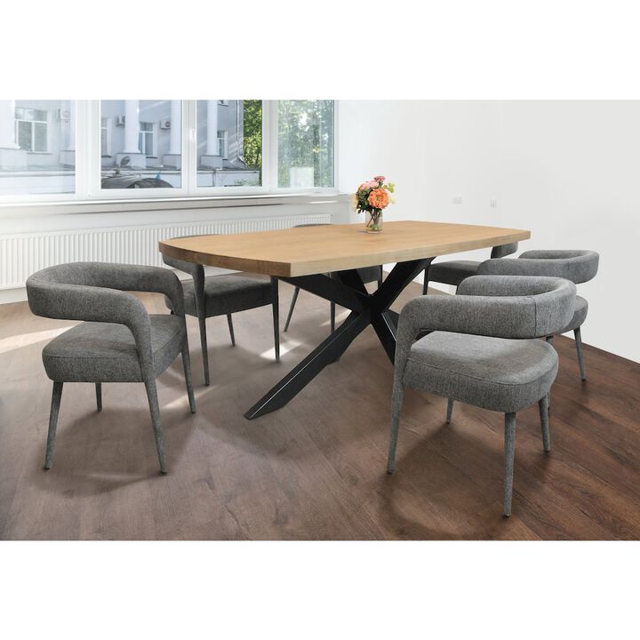 Logan 82 Dining Table with 3 sets of Galway Grey Side Chairs