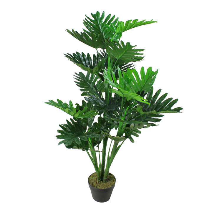 47" Green Potted Philodendron Selloum Artificial Plant