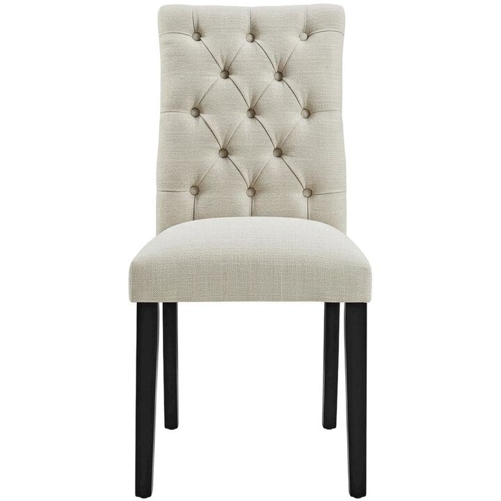 Fabric dining chair with plush backrest and comfortable seat