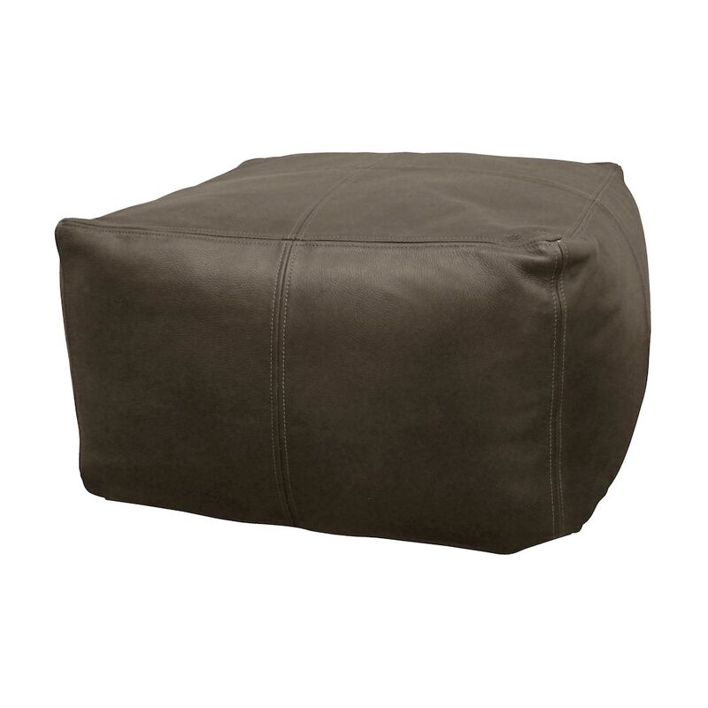 Mid-Century Java Leather Pouf