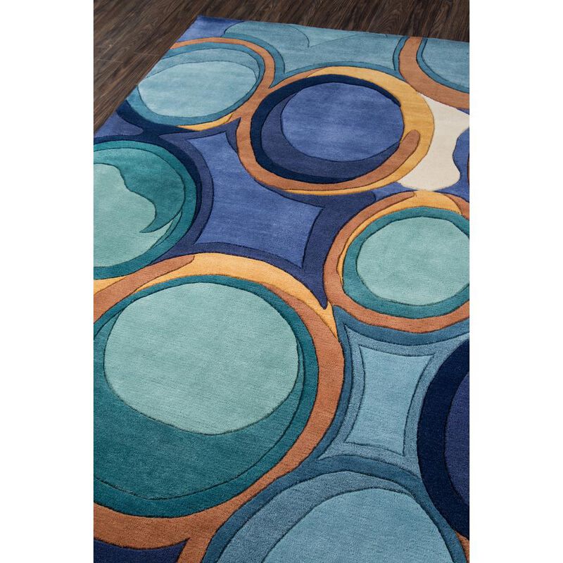 Momeni Contemporary Rectangle Area Rug, Blue, 8' X 11'