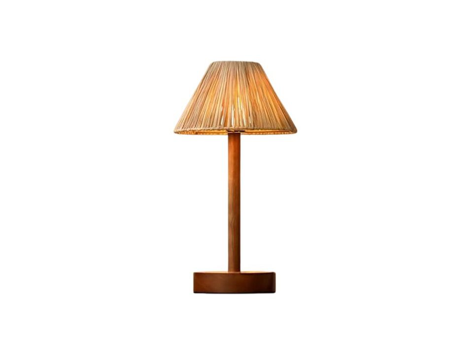 Rechargeable Dimmable Portable Wood Bedside Lamp For Living Room Bedroom Office