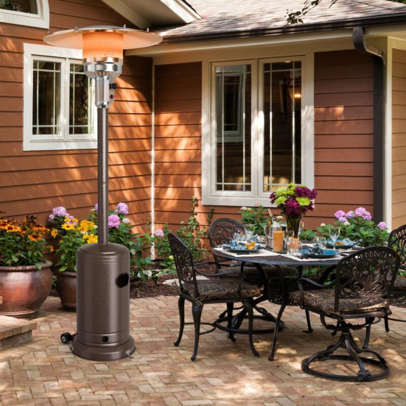 Hivvago 50000 BTU Stainless Steel Propane Patio Heater with Trip over Protection