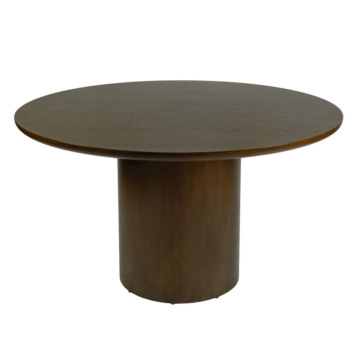Butler Specialty Coral 54 in. W Round Wood Pedestal Dining Table, Light Brown