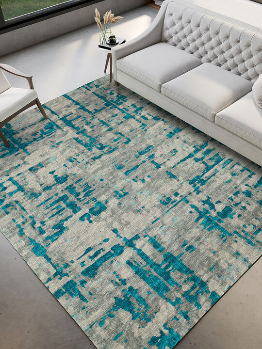 Brisbane BR5 Teal 3' x 5' Rug