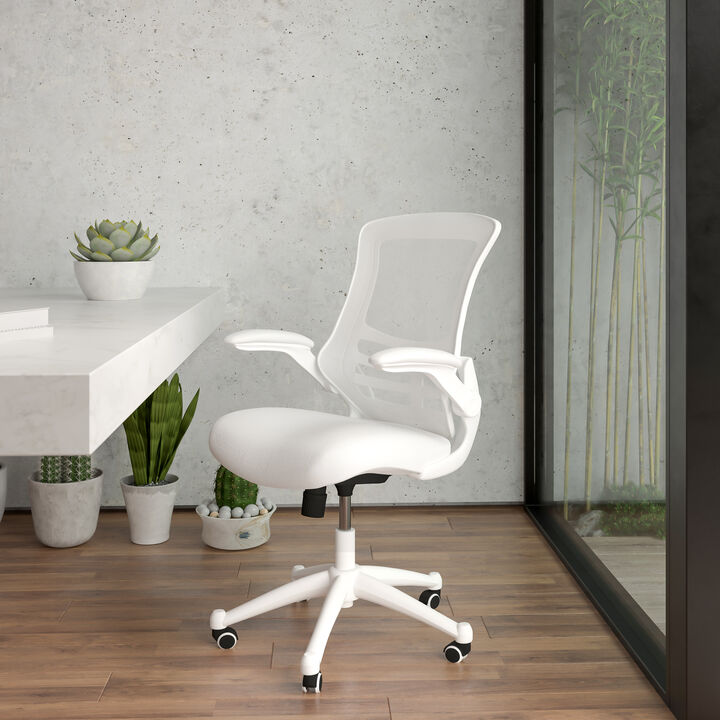 Kelista Desk Chair with Wheels | Swivel Chair with Mid-Back Mesh
