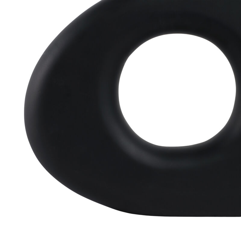 Cut-out Wood Vase, Black image number 5