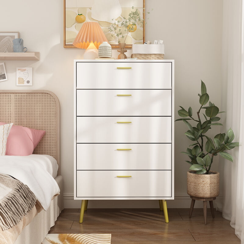 27.4'' W 5-Drawer  Chest for Bedroom And Living room