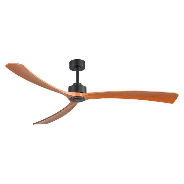 Breezary 72" Ceiling Fan No Light, 3 ABS Blades, DC Motor, 6 Speeds, Remote Control, Reversible