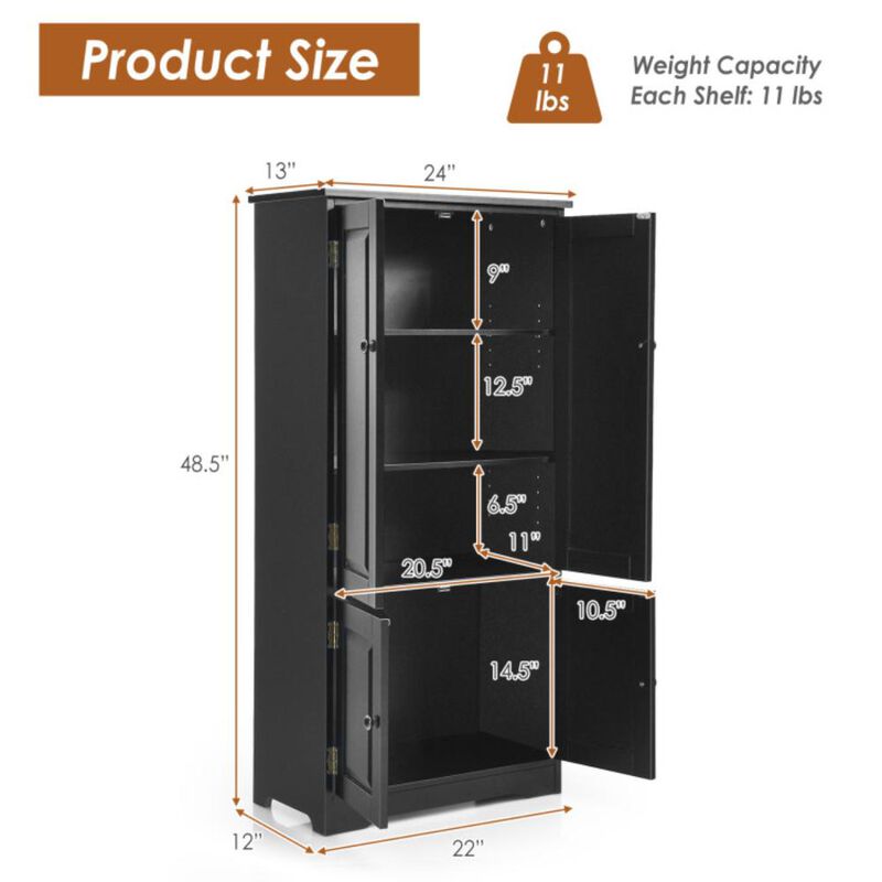 Hivvago Accent Storage Cabinet with Adjustable Shelves