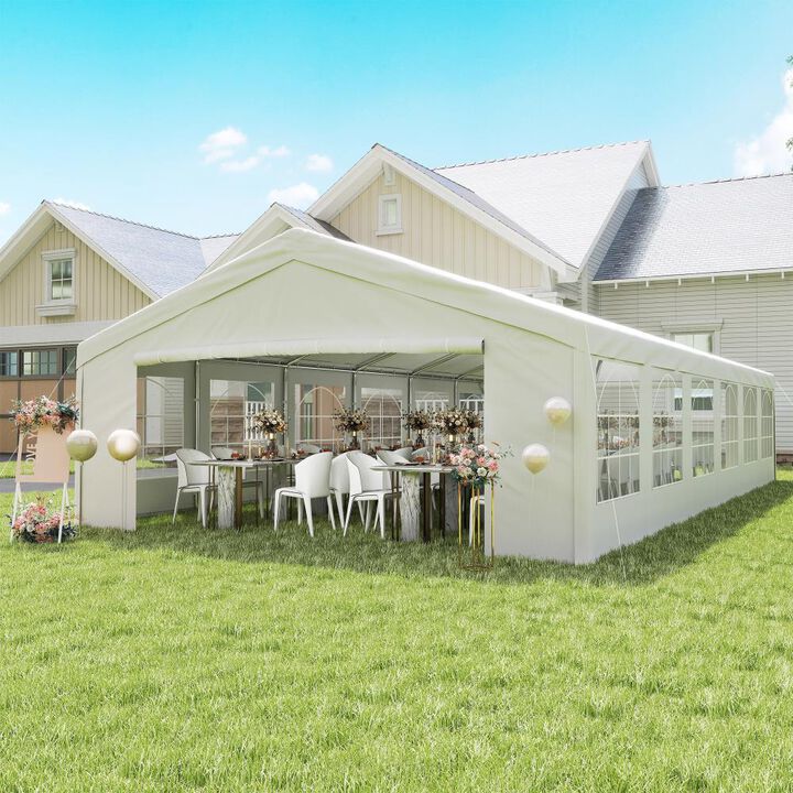 Hivvago 20x40 Outdoor Heavy Duty Event Tent with Windows
