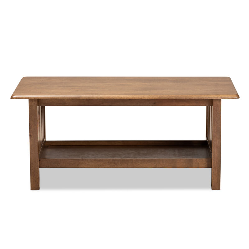 Baxton Studio Rylie Traditional Walnut Brown Finished Rectangular Wood Coffee Table