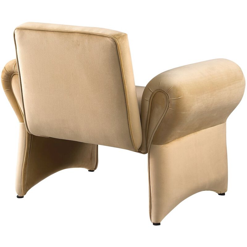Meridian Furniture Fleurette Camel Velvet Accent Chair