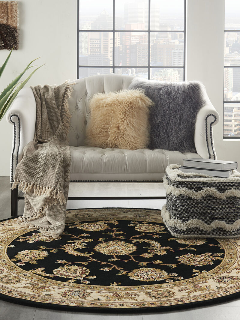 Nourison 2000 2022 Black 4' x Round Rug image number 5