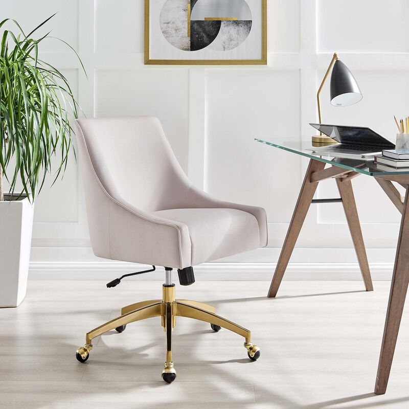 Discern Performance Velvet Office Chair image number 5
