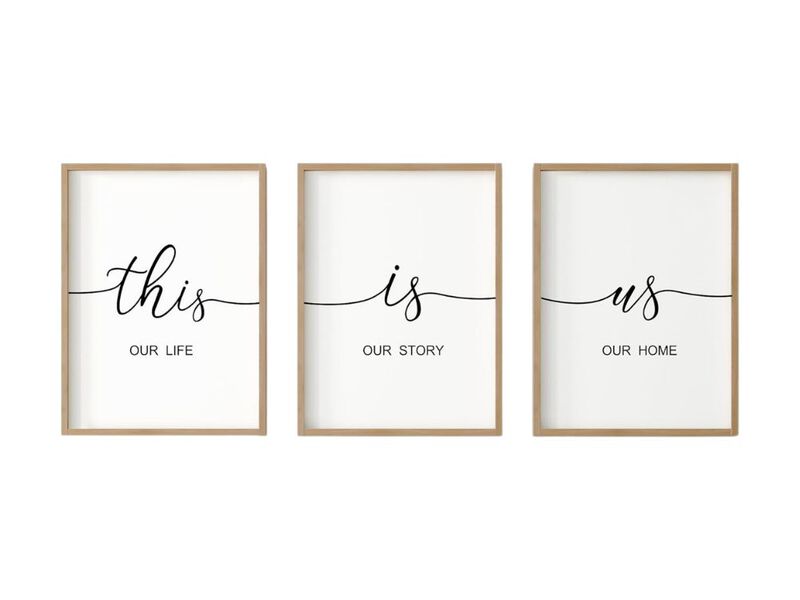 "This is Us" Framed Wooden Wall Sign 11"x14" Rustic Farmhouse Living Room Decor image number 0