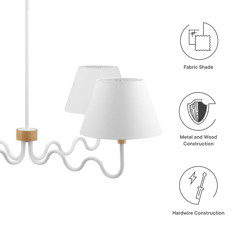 Sunlit Squiggle 4-Arm Pendant Light image number 2