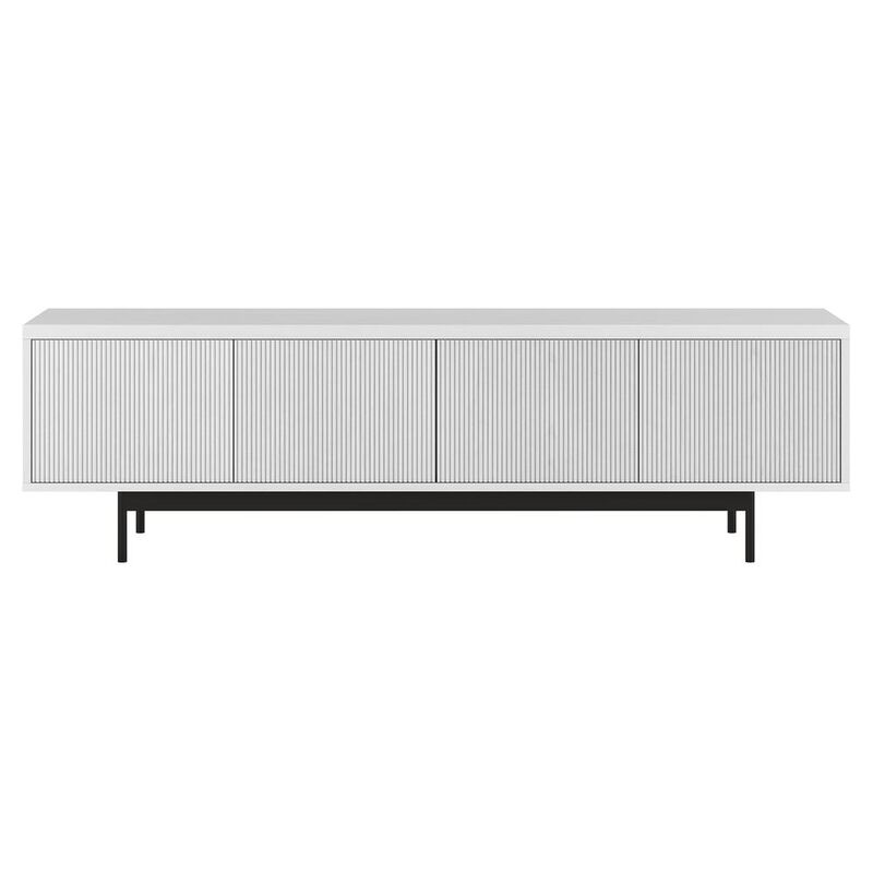 Hudson&Canal Whitman Rectangular TV Stand for TV's up to 75 in White