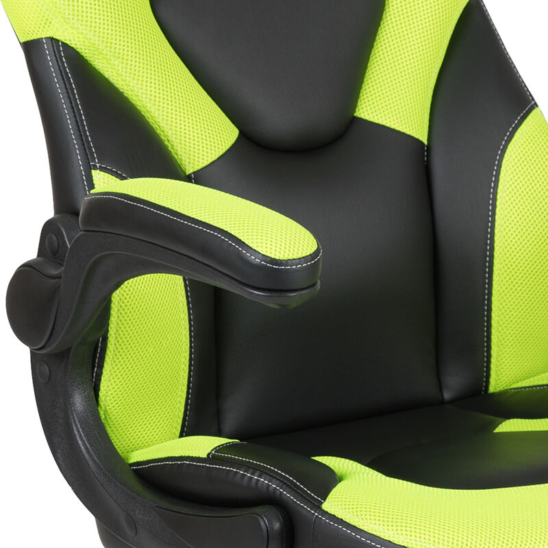 X10 Gaming Chair Racing Office Ergonomic Computer PC Adjustable Swivel Chair with Flip-up Arms, / LeatherSoft image number 6
