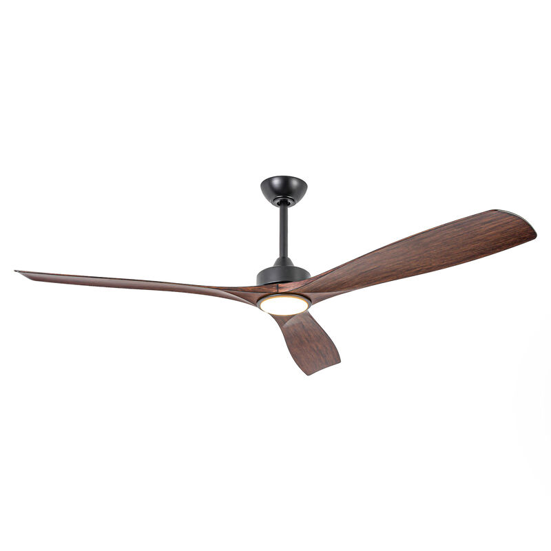 60" Large Modern Ceiling Fan with Dimmable LED Lights, DC Motor, 6 Speeds, Remote Control