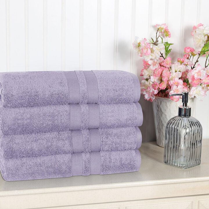 4-Piece Cotton Bath Towel Set with Ultra Soft and Absorbent Fabric