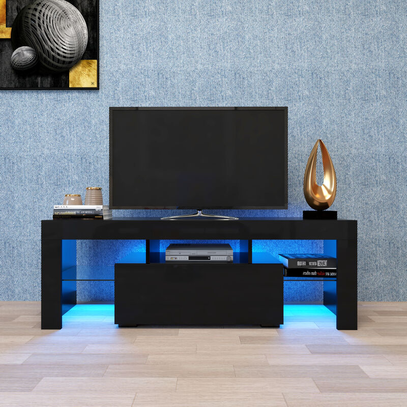 HABITRIO TV Stand with LED RGB Lights