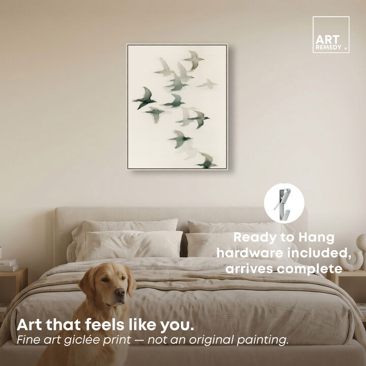 Silent Migration I Animals Canvas Print by Art Remedy