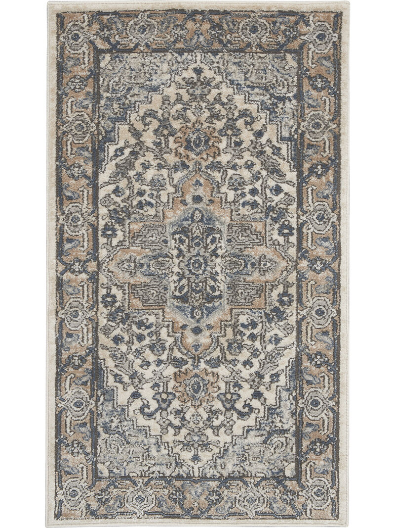 Quarry QUA05 Ivory/Gray 2'2" x 3'9" Rug