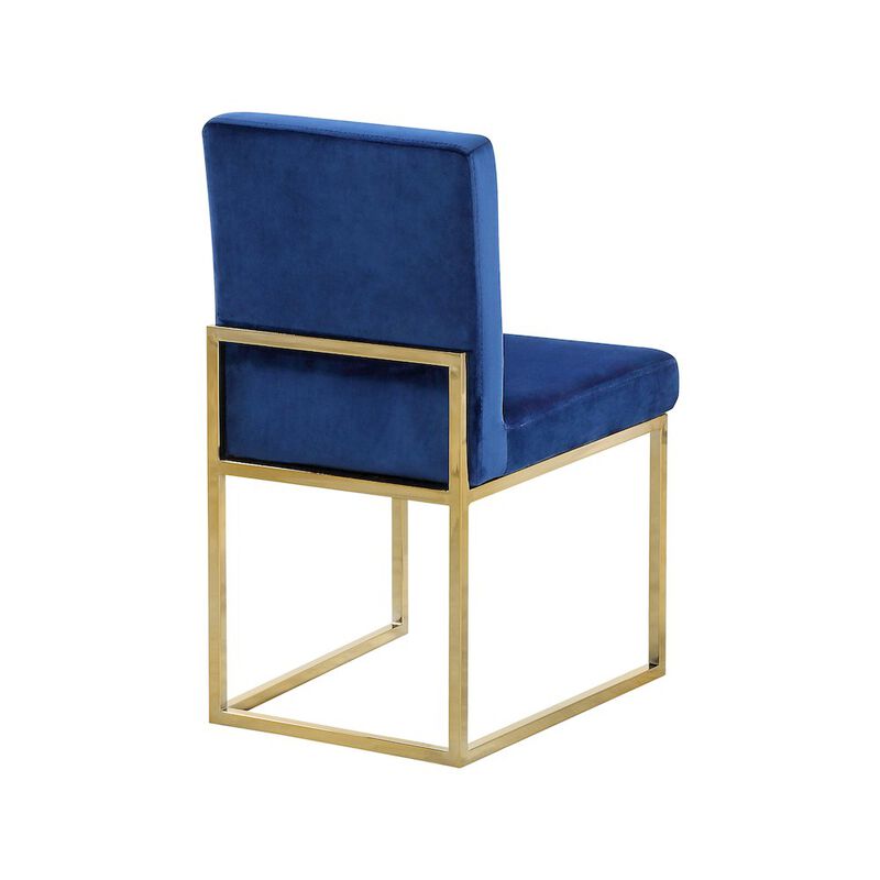 Meridian Furniture Giselle Navy Velvet Dining Chair, Set of 2