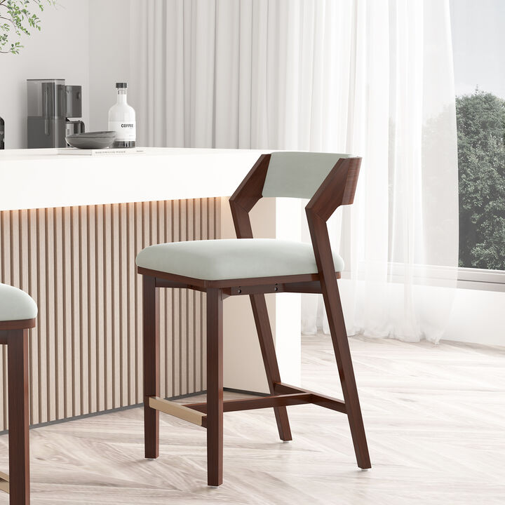 Patricia White Counter Stool