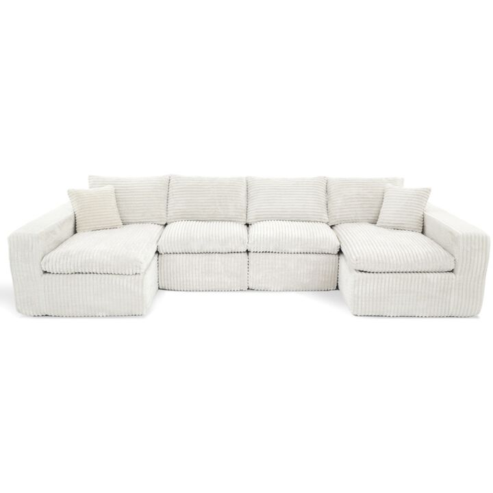 Nespfe Modular U-Shaped Compressed Sectional Sofa