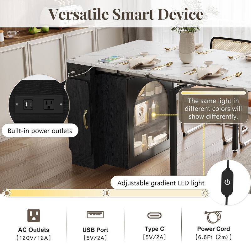 Merax Modern Extendable Dining Table: Versatile & Smart
