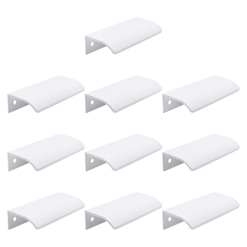 LC LICTOP 80mm/3.15"" Arc Modern Finger Pulls Rounded Edge Tab Pull Finger Drawer Pulls Cabinet Dresser Closet Door 64mm/2.52""