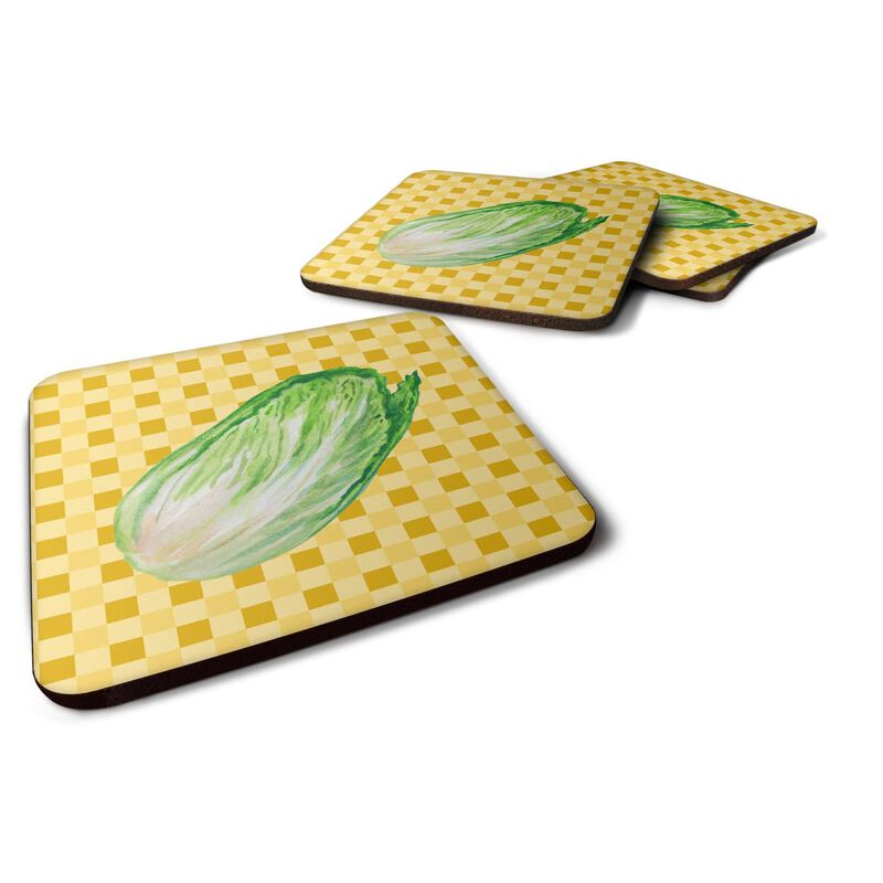 Caroline's Treasures Chinese Cabbage on Basketweave Decorative coasters, 3.5, Multicolor