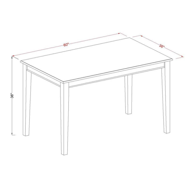 Dudley Rectangular Counter Height Dining Table 36"x60" in Mahogany Finish