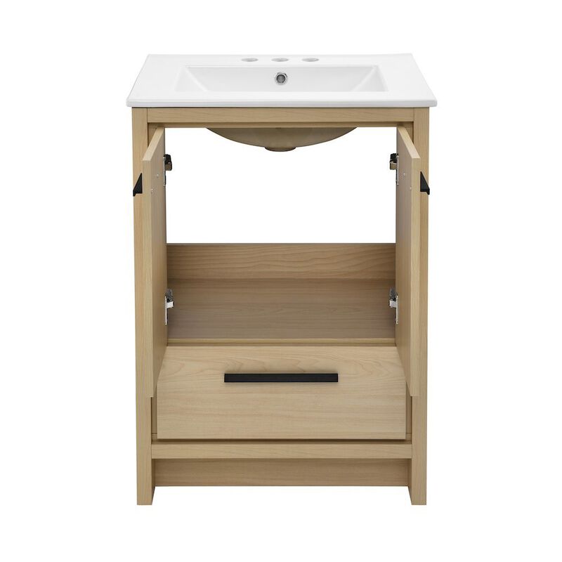 Virage 24 in. Bathroom Vanity with 3-Hole Ceramic Sink Top image number 3