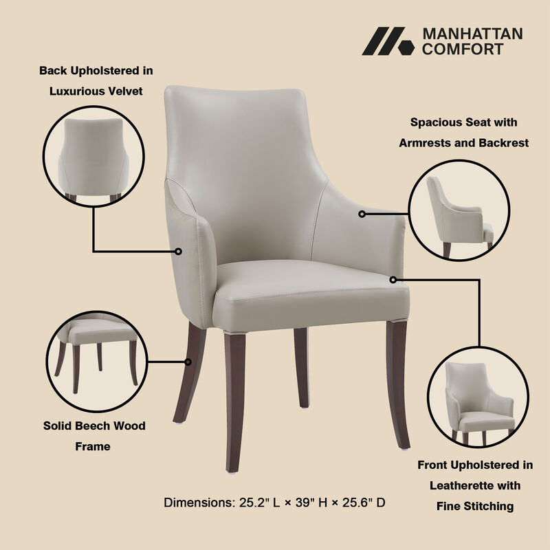 Connie Light Gray Dining Chairs (Set of 6) image number 4