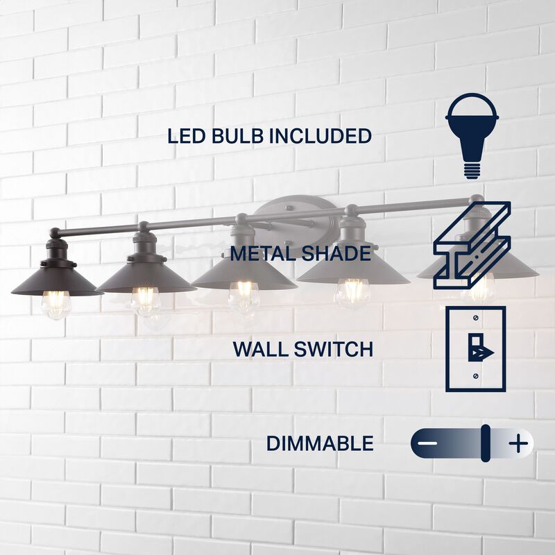 July Industrial Farmhouse Metal Vanity Light